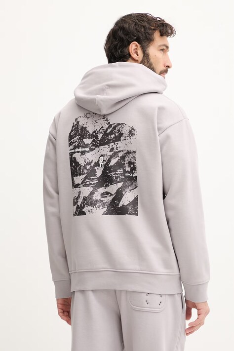 On bluza Club Collective męska kolor fioletowy z kapturem gładka 1MG11224425