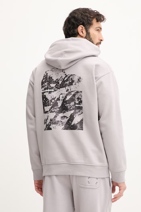 On bluza Club Collective męska kolor fioletowy z kapturem gładka 1MG11224425