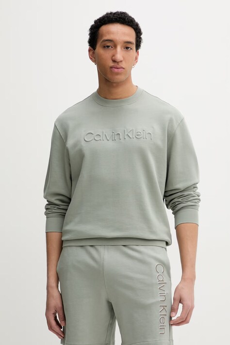 Calvin Klein μπλούζα ανδρική βαμβακερή πράσινη LV04LF230G