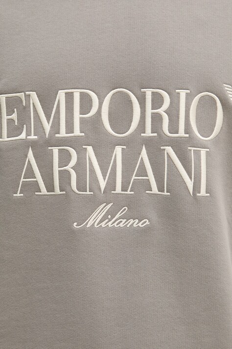 Бавовняна кофта Emporio Armani — SS26-BLM0C9, бежевий — фото 5