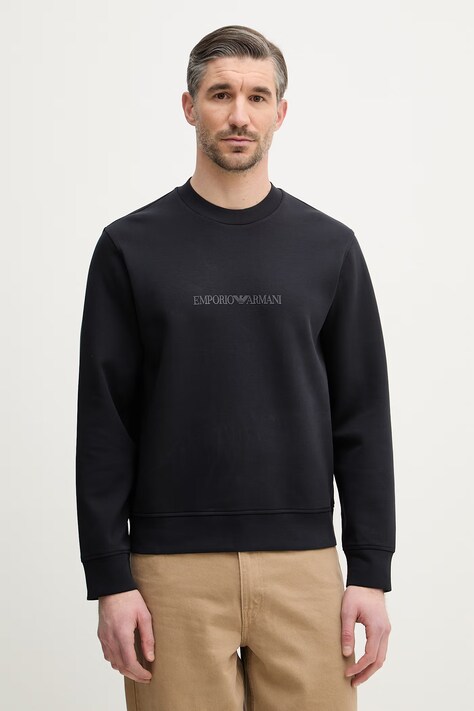 Emporio Armani bluza męska kolor granatowy z nadrukiem EM004541 AF10013