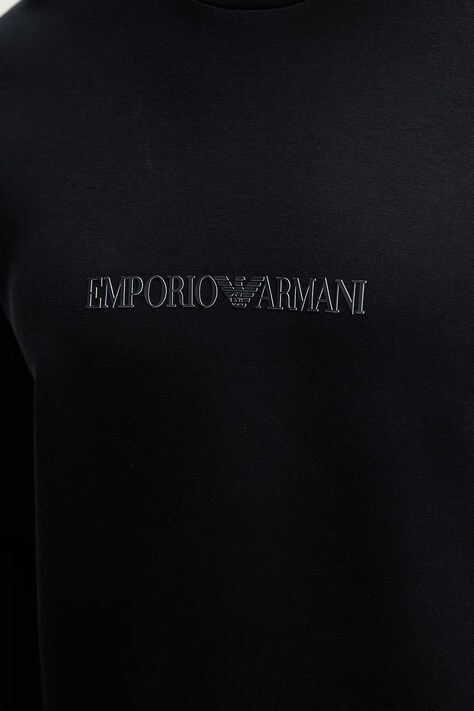 Кофта Emporio Armani — SS26-BLM0CR, темно-синій — фото 5