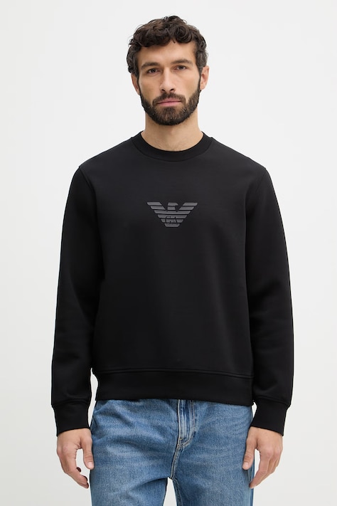 Emporio Armani bluza męska kolor czarny z nadrukiem EM004541 AF10013