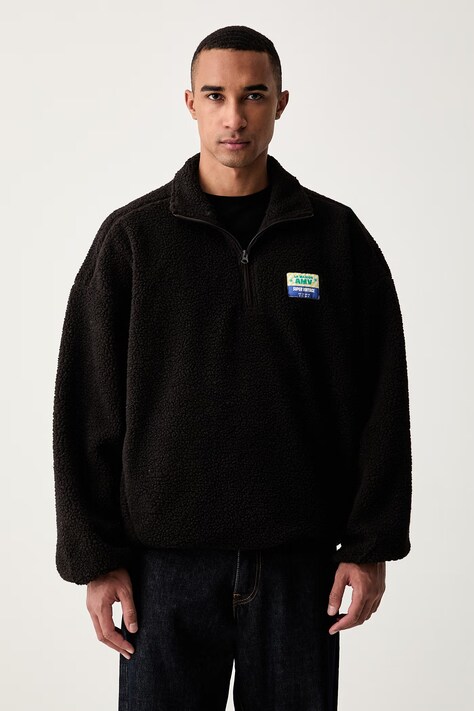 American Vintage bluza polarowa męska brązowa MHOK03C