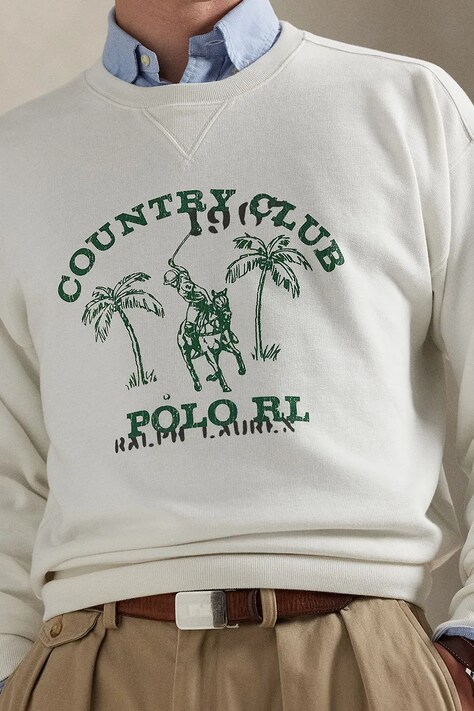Кофта Polo Ralph Lauren — SS26-BLM0G0, бежевий — фото 4