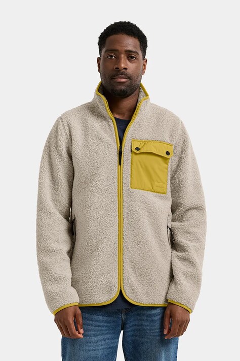 Didriksons bluza PETER męska kolor beżowy gładka 506134