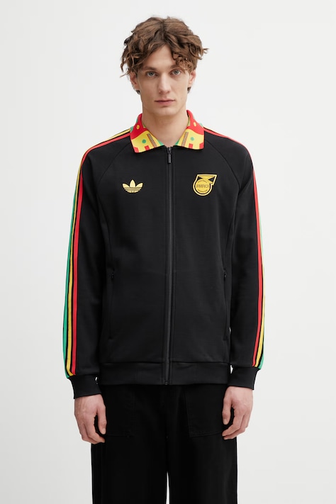 adidas Originals μπλούζα με κουμπιά Ανδρική JFF A OG JK μαύρη JY5207 JAMAICA