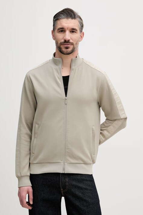 Karl Lagerfeld bluza rozpinana męska z wiskozą szara 562901.705015