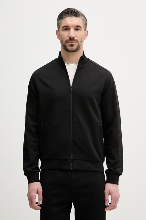 Karl Lagerfeld bluza rozpinana męska z wiskozy czarna 562901.705015