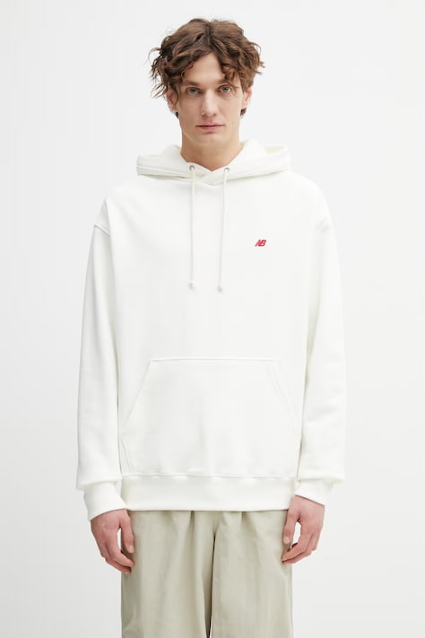 New Balance Made in USA bluza z kapturem bawełniana męska beżowa MT43546SST