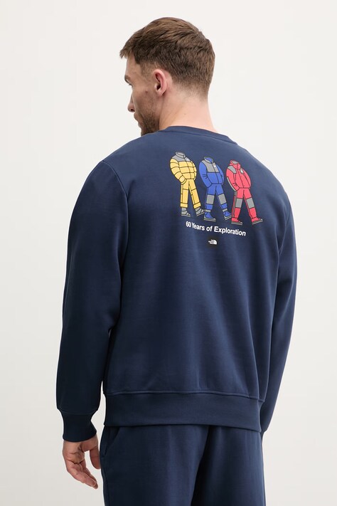 The North Face bluza CELEBRATION męska kolor granatowy z nadrukiem NF0A8GAT8K21