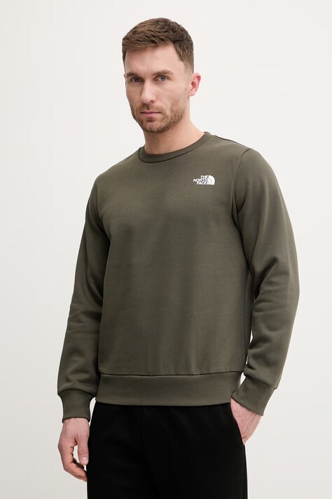 The North Face bluza Simple Dome męska kolor zielony gładka NF0A89FB21L1