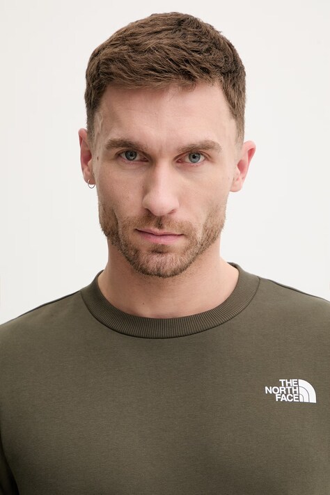 The North Face bluza Simple Dome męska kolor zielony gładka NF0A89FB21L1