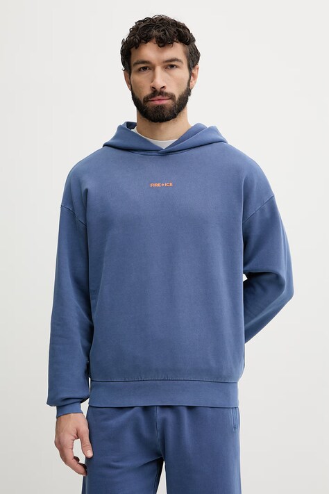 BOGNER Fire+Ice bluza z kapturem męska bawełniana ILAY niebieska 84499609