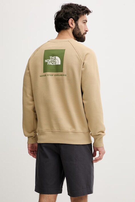 The North Face bluza męska bawełniana Raglan beżowa NF0A89FALK51