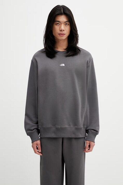 The North Face Essential Light суичър от памук мъжки сив NF0A8GQCRHI1