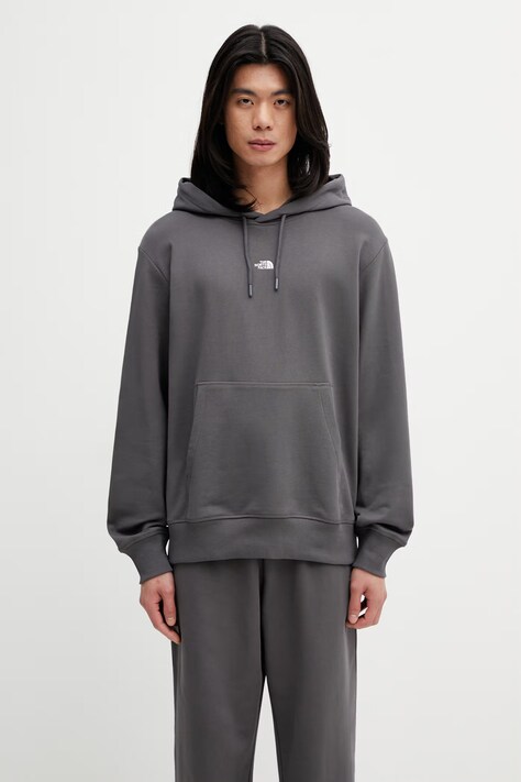 The North Face Essential Light bluza z kapturem bawełniana męska szara NF0A8GQDRHI1