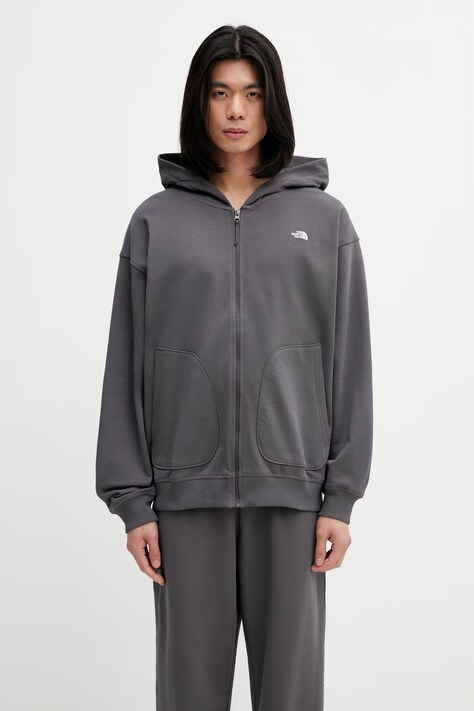 The North Face Essential Oversize bluza bawełniana męska szara NF0A8GQGRHI1