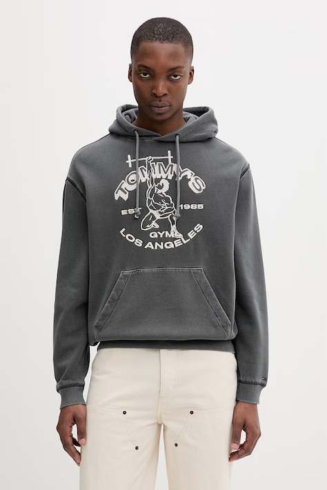 Tommy Jeans bluza męska z bawełną szara DM0DM22685