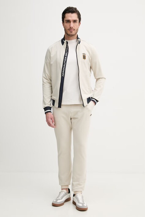 Aeronautica Militare bluza męska kolor beżowy z aplikacją FE2089UF00674