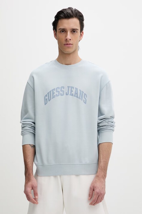 Guess Jeans bluza męska bawełniana niebieska M6GQA6 KCPR1