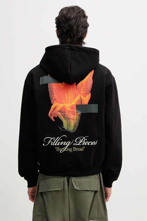 Filling Pieces Zucchini bluza oversize bawełniana męska czarna 412633501289.130