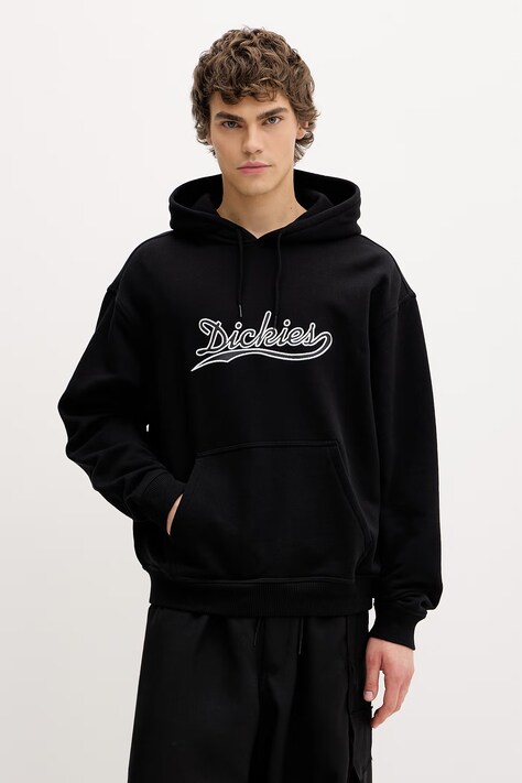 Dickies pulover s kapuco moški bombažen črn DK0A883KBLK1