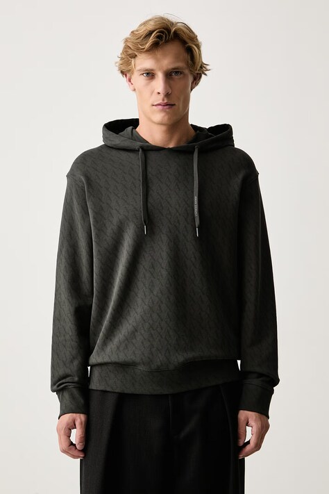 Armani Exchange Mikina pánska bavlnená sivá XM001225 AF11847