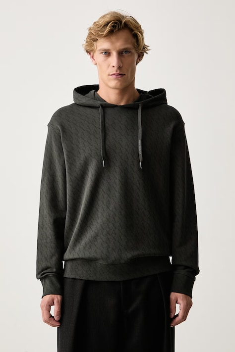 Armani Exchange Hanorac pentru bărbați din bumbac gri XM001225 AF11847