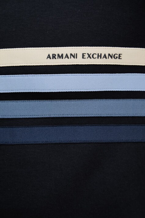 Armani Exchange кофта з капюшоном чоловіча — SS26-BLM0MN, темно-синій — фото 5