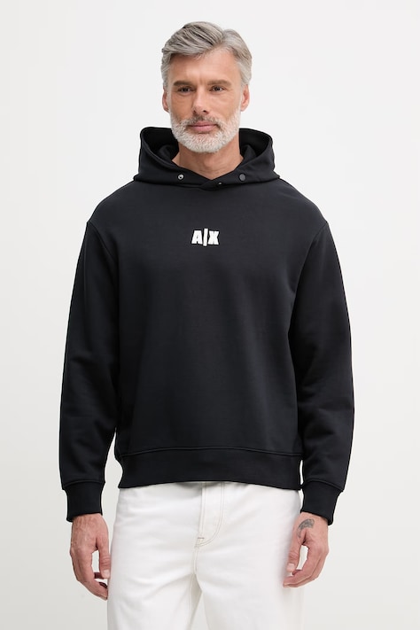 Armani Exchange bluza z kapturem męska bawełniana granatowa XM002388 AF20169