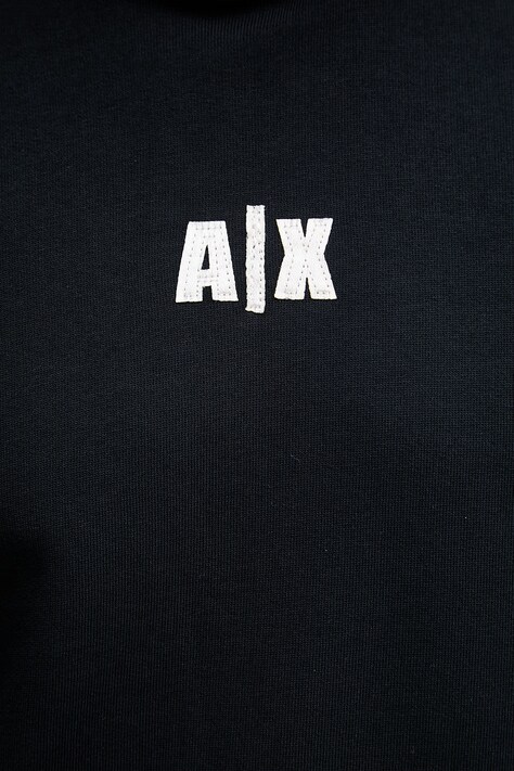 Armani Exchange кофта з капюшоном чоловіча бавовняна — SS26-BLM0MW, темно-синій — фото 6