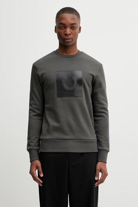 Fred Perry bluza męska kolor zielony z nadrukiem M2425