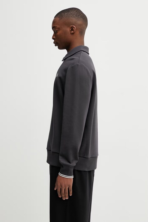 Fred Perry bluza bawełniana męska kolor szary gładka M2426