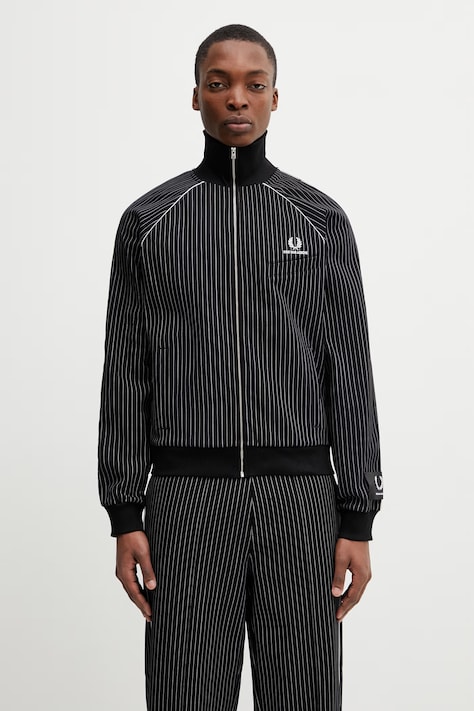 Fred Perry x Kris Van Assche kurtka z bawełną męska czarna SJ2100
