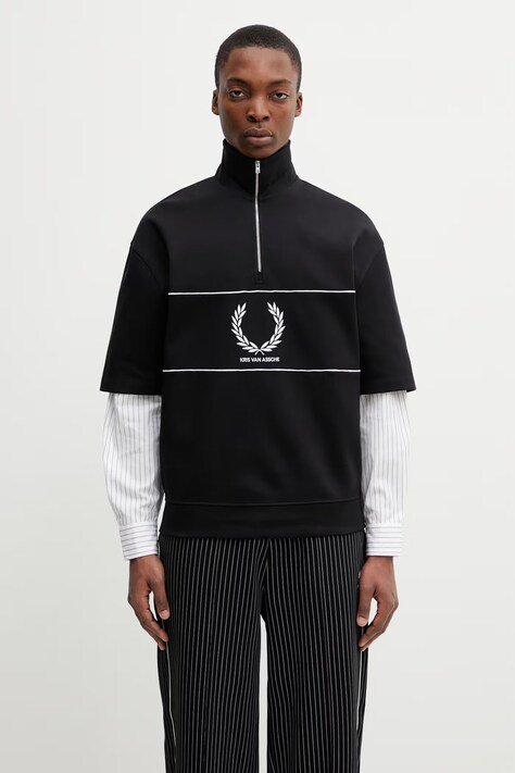 Fred Perry Bluza męska x Kris Van Assche czarna SM2112