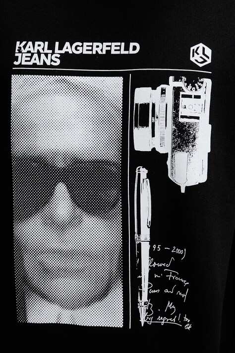 Karl Lagerfeld Jeans кофта оверсайз чоловіча бавовняна — SS26-BLM0P0, чорний — фото 5