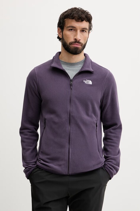 The North Face bluza sportowa męska polarowa fioletowa NF0A8D0RG5O1