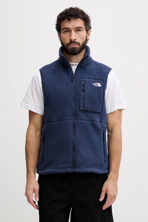 The North Face bluza bez rękawów męska polarowa YUMIORI granatowa NF0A8B658K21