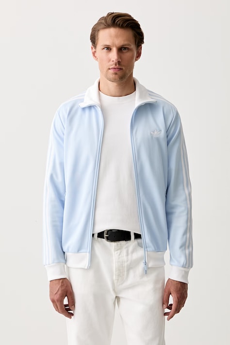 adidas Originals hanorac cu fermoar pentru bărbați Beckenbauer albastru KE1664