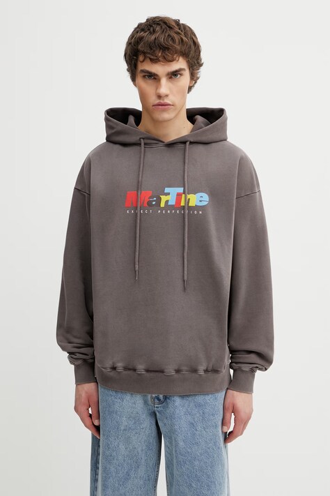 Martine Rose Classic bluza z kapturem bawełniana męska brązowa 602JS01700