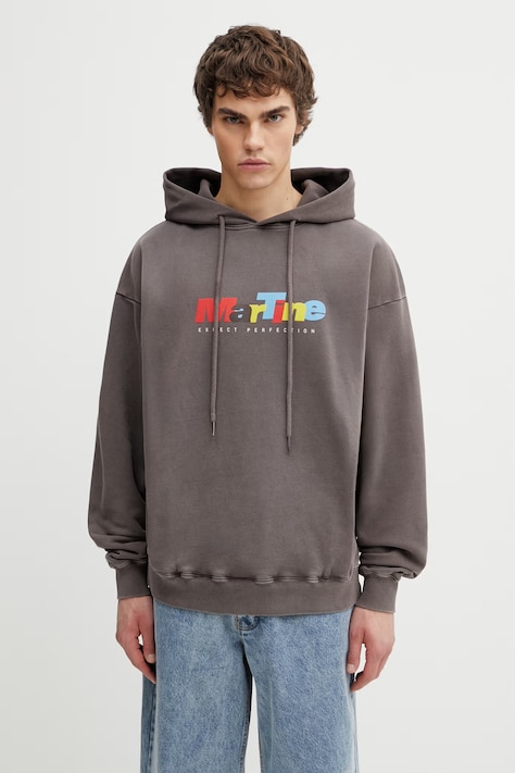 Martine Rose Classic bluza z kapturem bawełniana męska brązowa 602JS01700