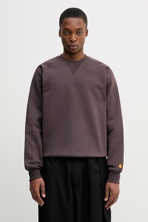 Carhartt WIP Chase Sweat кофта з капюшоном з бавовною чоловіча коричнева I033660.3LNXX