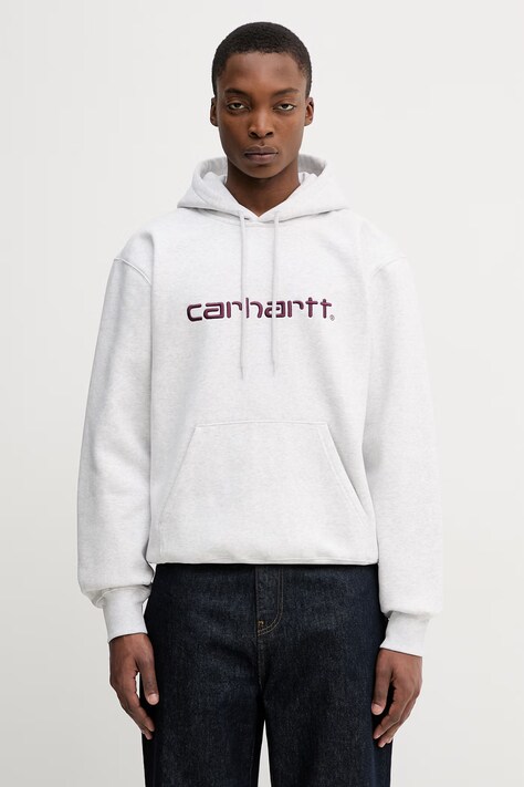Carhartt WIP Hooded Carhartt Sweat bluza z bawełny męska szara I030547.3PNXX