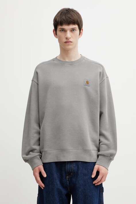 Carhartt WIP Nelson Sweat кофта бавовняна чоловіча сіра I029957.2LRGD