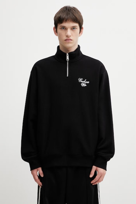 Carhartt WIP Longhand Half Zip Sweat mikina bavlněná pánská černá I036372.0D2XX