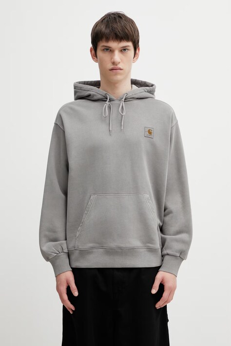 Carhartt WIP Hooded Nelson Sweat кофта з капюшоном бавовняна чоловіча сіра I029963.2LRGD