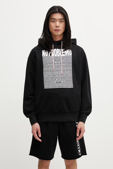 No Problemo Cnd Wave bluza z kapturem bawełniana męska czarna NP2001905