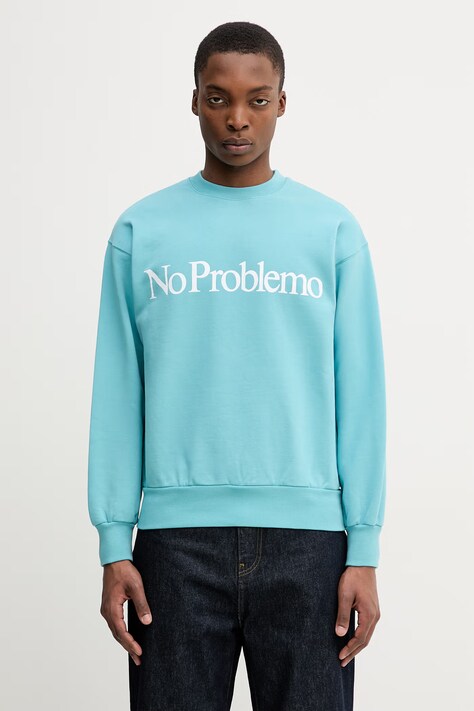 No Problemo bluza bawełniana męska turkusowa NP2000205