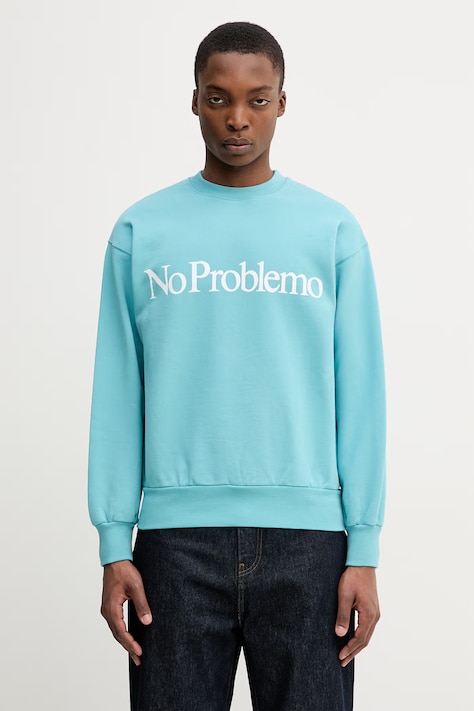 No Problemo bluza bawełniana męska turkusowa NP2000205